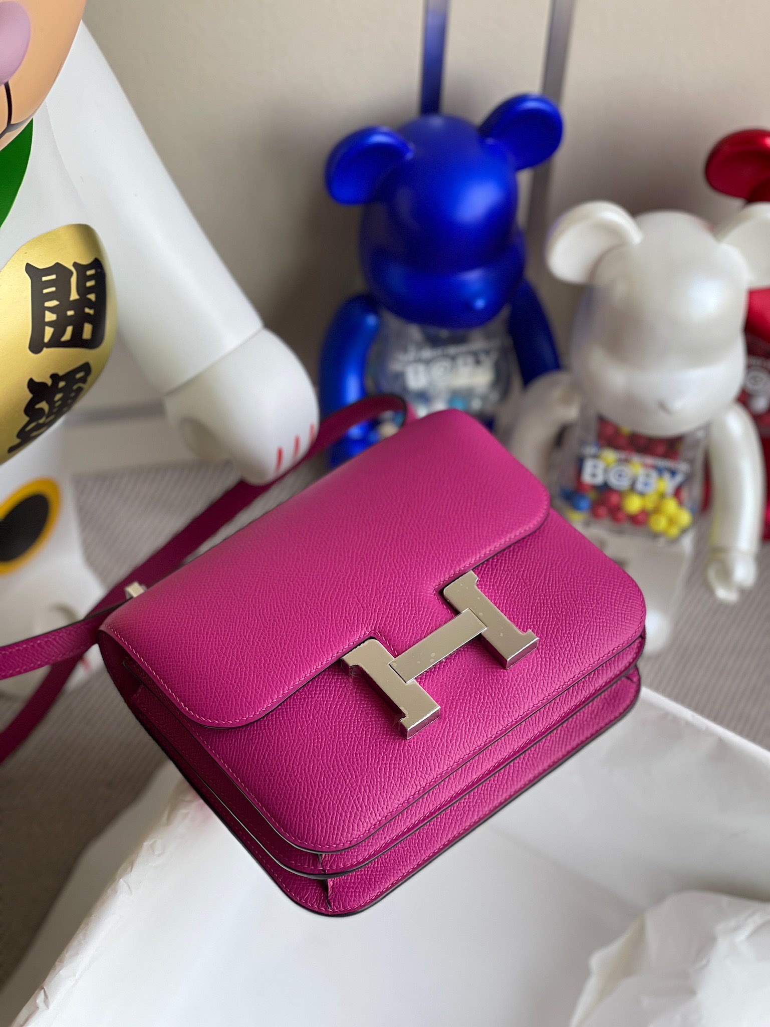 에르메스 콘스탄스18 로즈포프레 은장 앱송